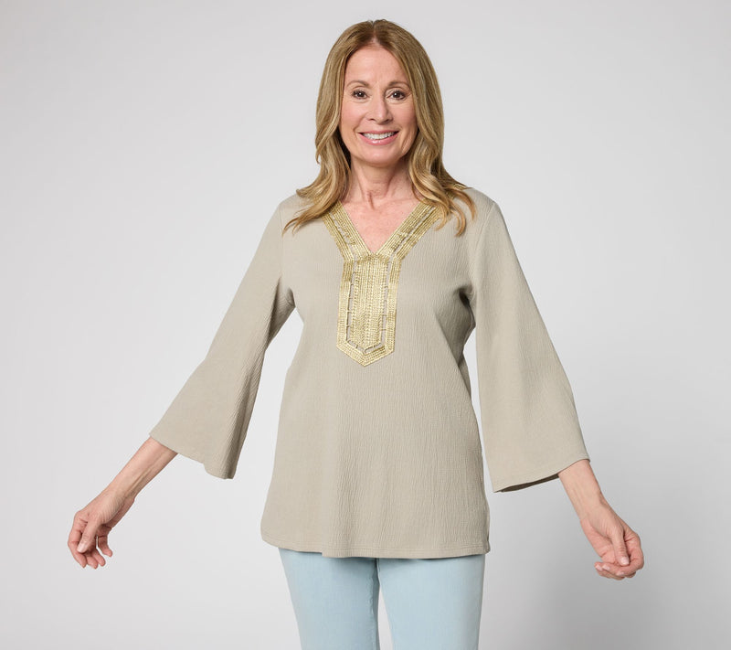 Belle by Kim Gravel Packabelle Slay the Vacay Glam Trim Top — View 18
