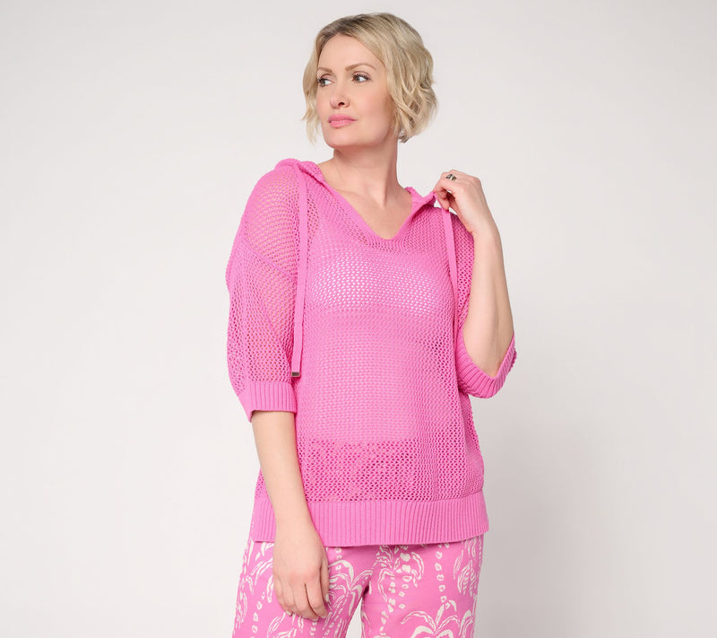 Belle by Kim Gravel Slay the Vacay 100% Cotton Poncho — Main view