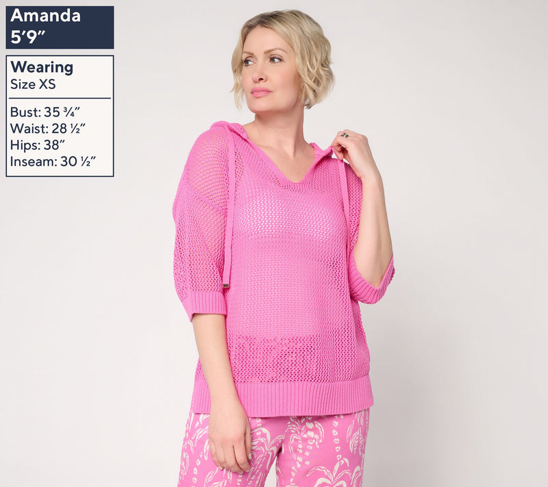 Belle by Kim Gravel Slay the Vacay 100% Cotton Poncho — View 3