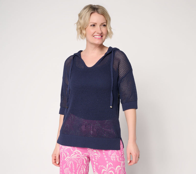 Belle by Kim Gravel Slay the Vacay 100% Cotton Poncho — View 12
