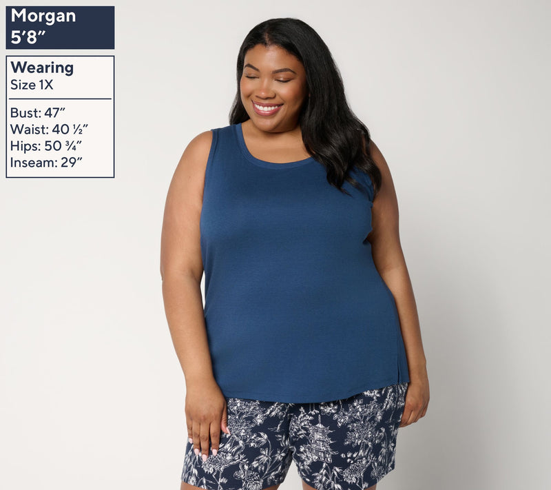 Belle by Kim Gravel TripleLuxe Micro Rib Modern Tank — View 2