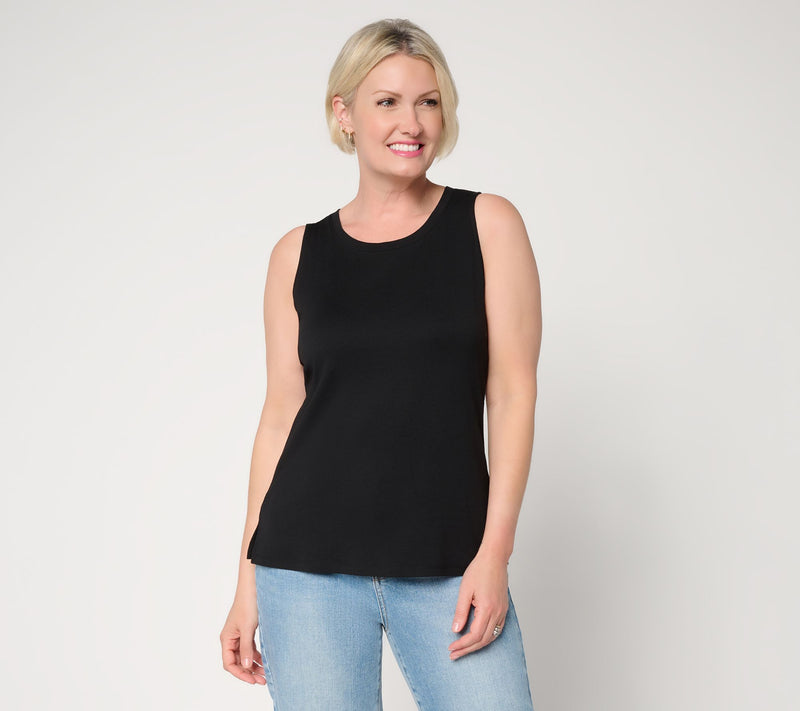 Belle by Kim Gravel TripleLuxe Micro Rib Modern Tank — View 17