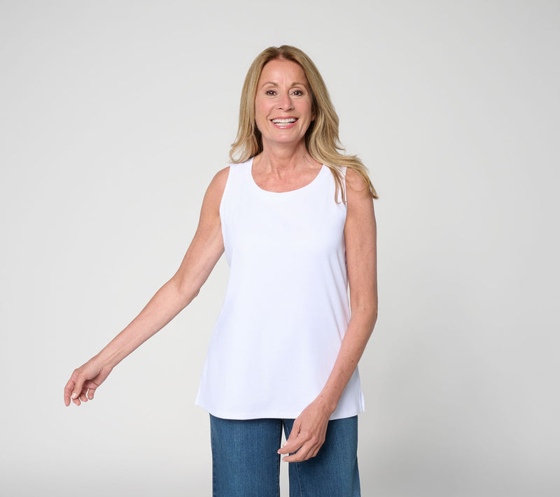 Belle by Kim Gravel TripleLuxe Micro Rib Modern Tank — View 18