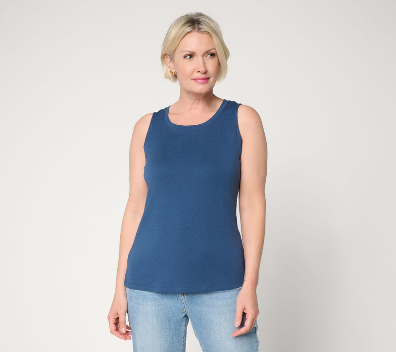 Belle by Kim Gravel TripleLuxe Micro Rib Modern Tank — View 19