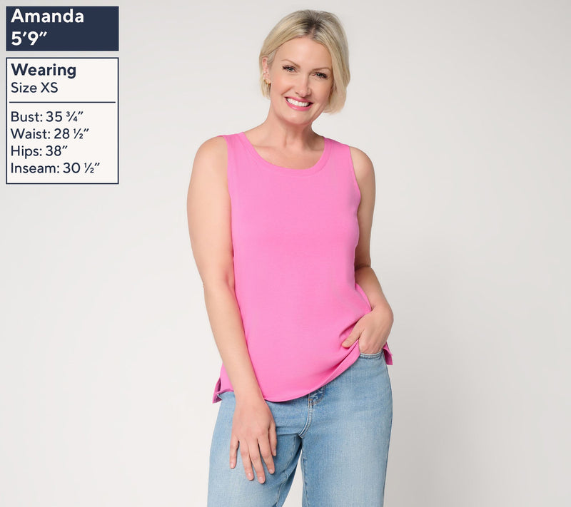 Belle by Kim Gravel TripleLuxe Micro Rib Modern Tank — View 3