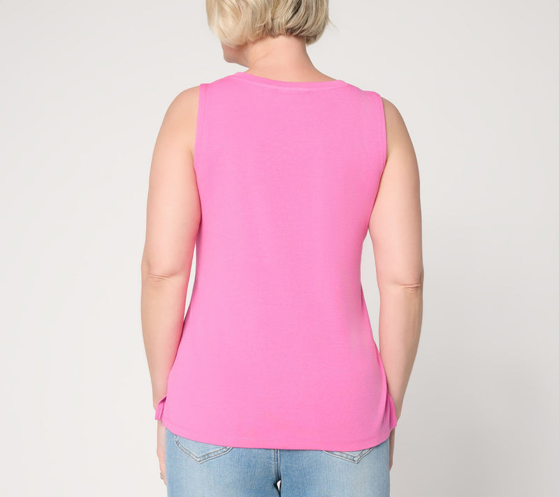 Belle by Kim Gravel TripleLuxe Micro Rib Modern Tank — View 4