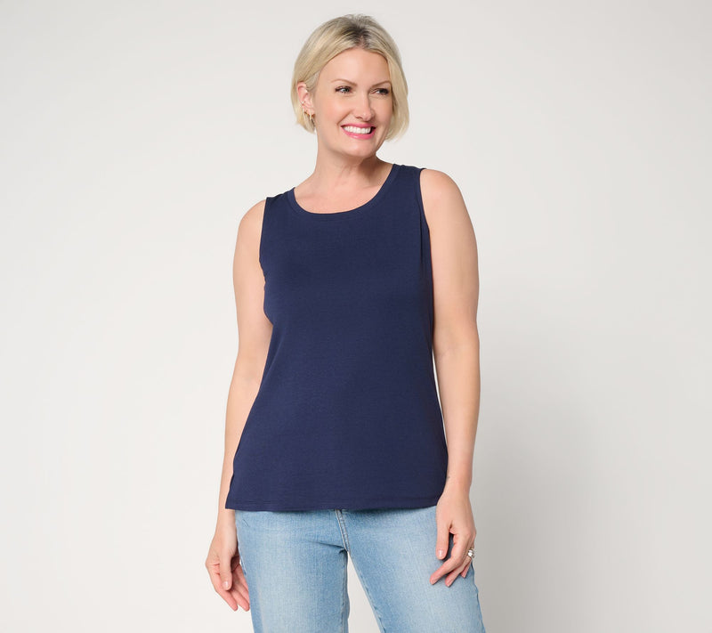Belle by Kim Gravel TripleLuxe Micro Rib Modern Tank — View 20
