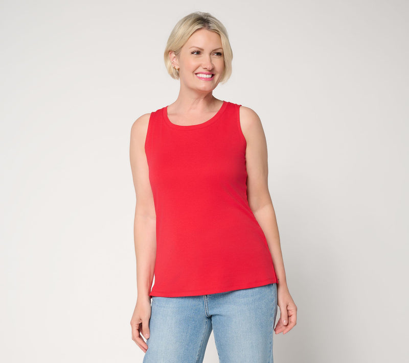 Belle by Kim Gravel TripleLuxe Micro Rib Modern Tank — View 22