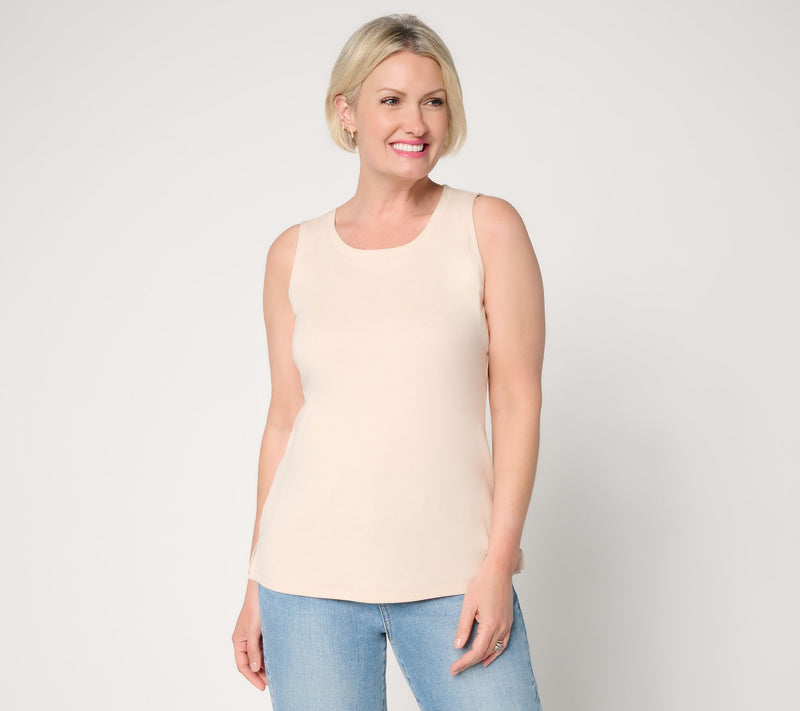 Belle by Kim Gravel TripleLuxe Micro Rib Modern Tank — View 26