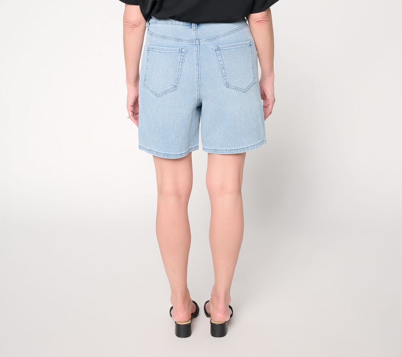 RM Studio x Rebecca Minkoff Stretch Jacquard Stripe 7" Shorts — View 4