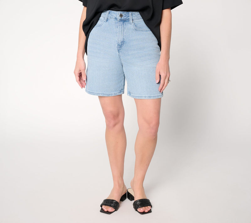 RM Studio x Rebecca Minkoff Stretch Jacquard Stripe 7" Shorts — Main view