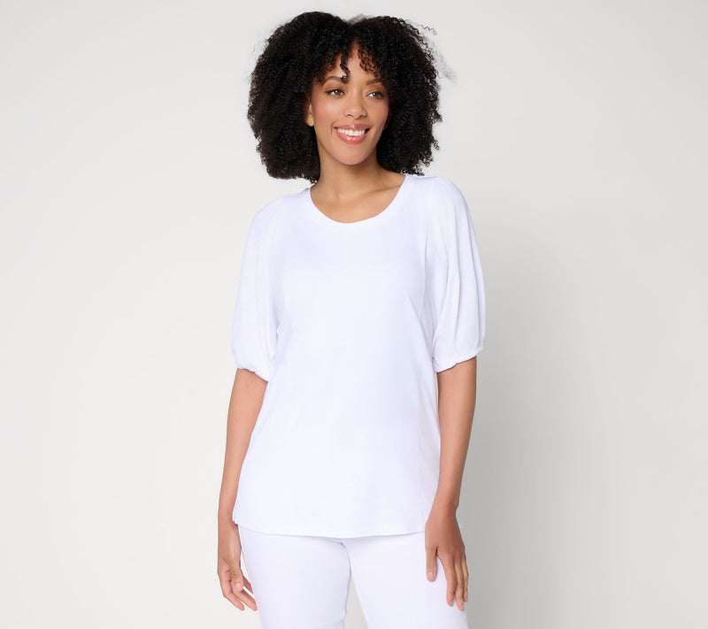 Belle by Kim Gravel Slay the Vacay Mixed Media Knit Top — View 12