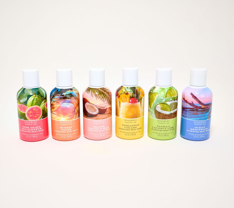 HomeWorx by Slatkin + Co. 6-pc Tropical Tides Body Wash Collection — Main view