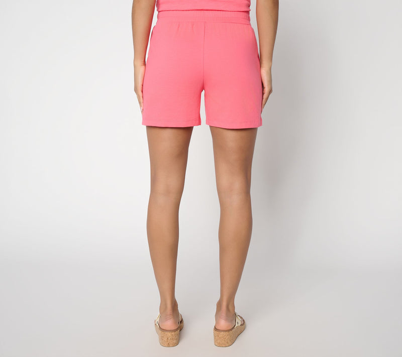 Belle by Kim Gravel French Terry Embroidered 5" Short — View 4