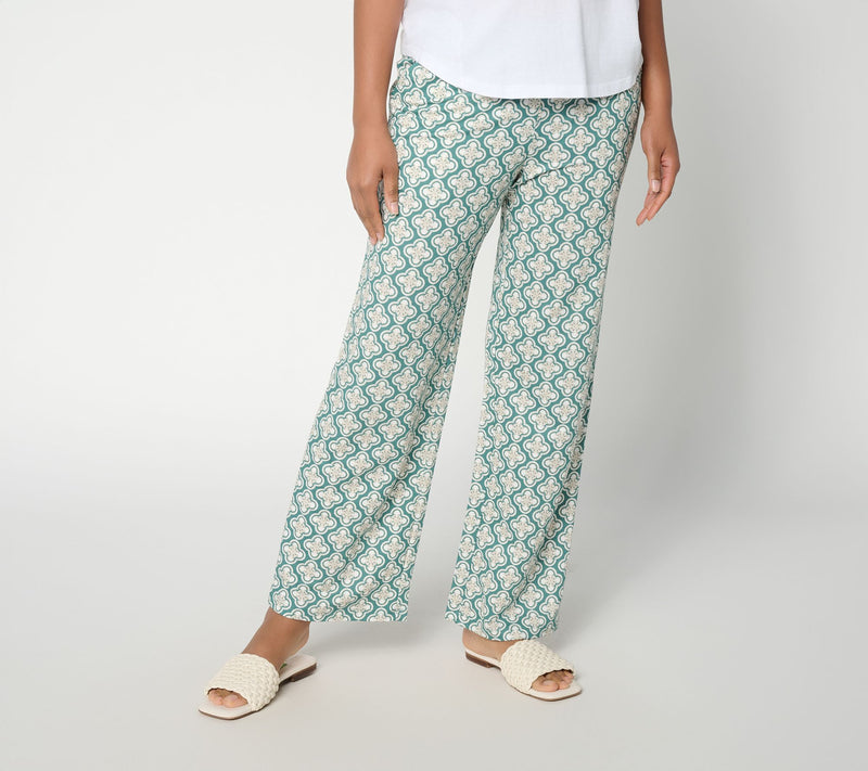 Belle by Kim Gravel Regular Cabana Knit Tile Beach Pant — View 13