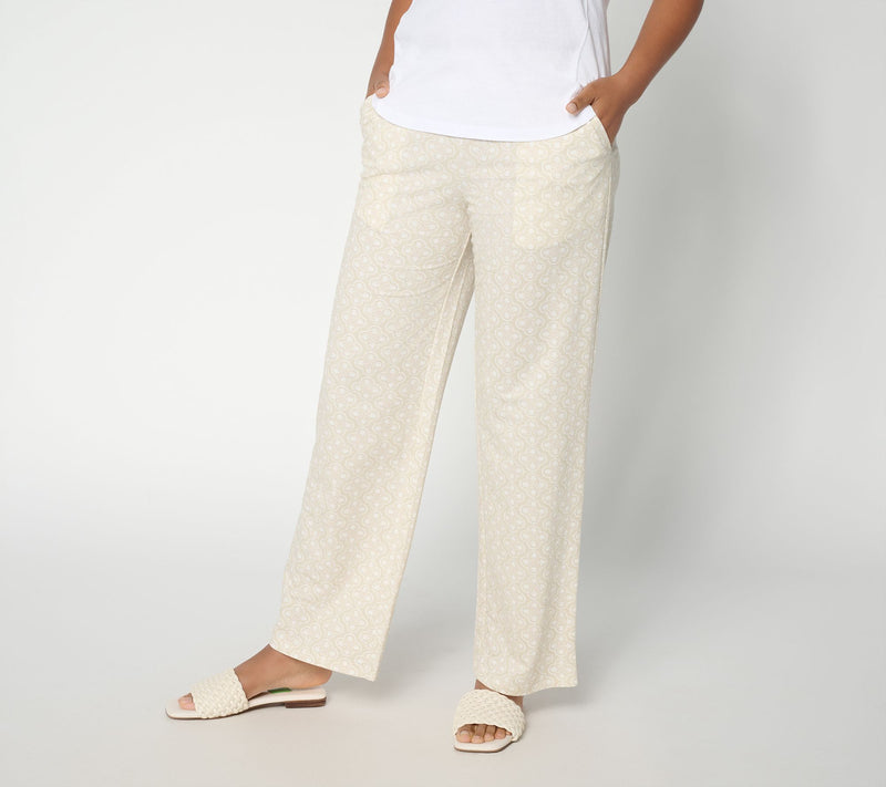 Belle by Kim Gravel Regular Cabana Knit Tile Beach Pant — View 16