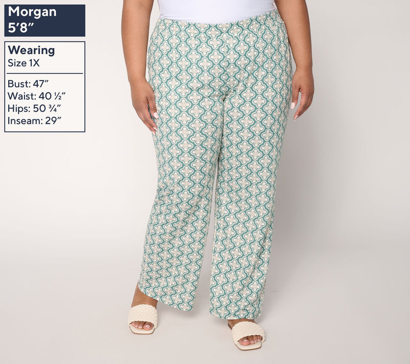 Belle by Kim Gravel Petite Cabana Knit Tile Beach Pant — View 10