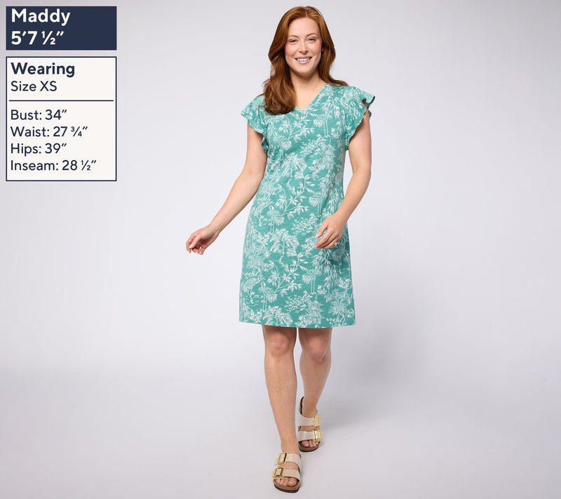 Belle by Kim Gravel Petite Slub Knit Summer Toile Dress — View 8