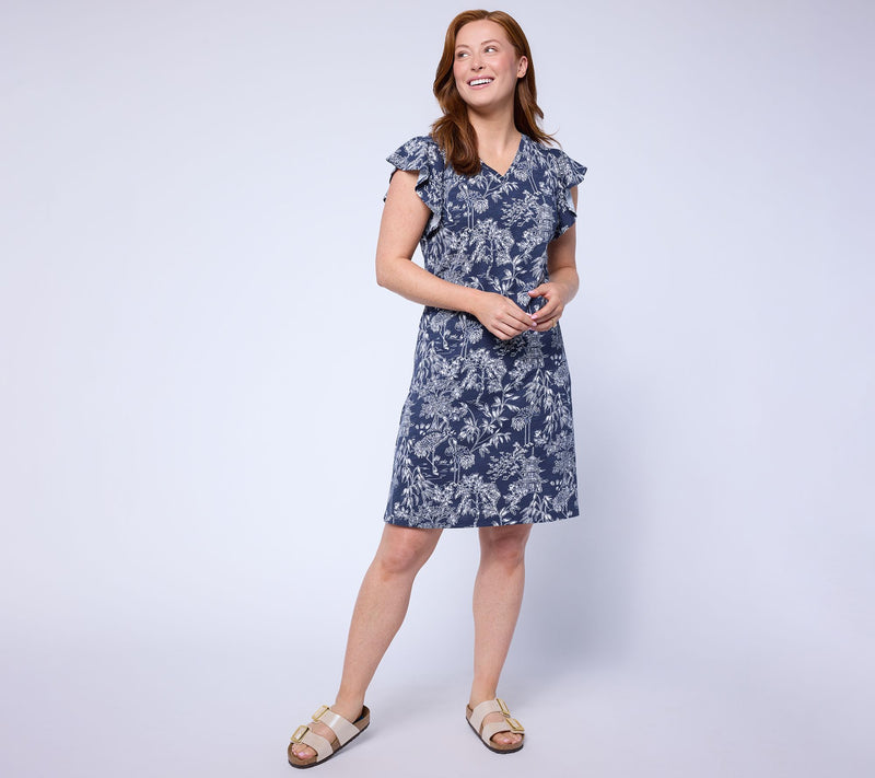 Belle by Kim Gravel Petite Slub Knit Summer Toile Dress — View 7