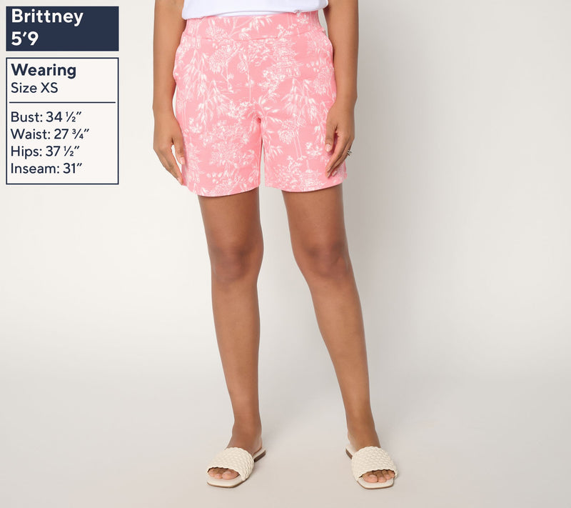 Belle by Kim Gravel Perfect Pique Summer Toile 7" Short — View 3