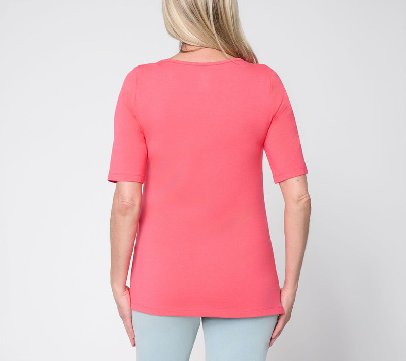 Belle by Kim Gravel Primabelle Knit Elbow Sleeve Top — View 4