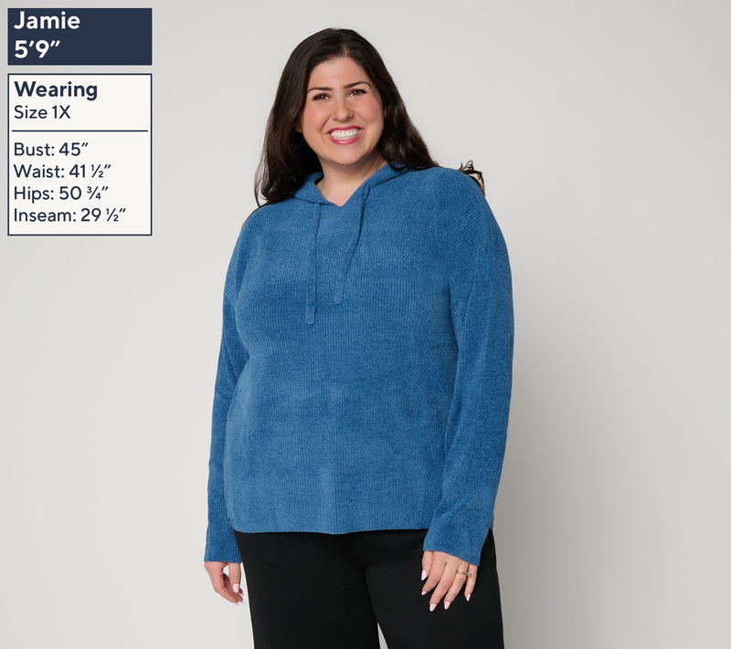 Barefoot Dreams CozyChic Ultra Lite Rib Hoodie — View 2