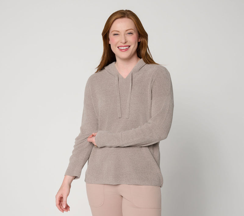 Barefoot Dreams CozyChic Ultra Lite Rib Hoodie — View 9