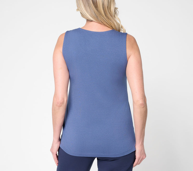 Denim & Co. Essentials So Soft Jersey Scoop Neck Tank Top — View 12