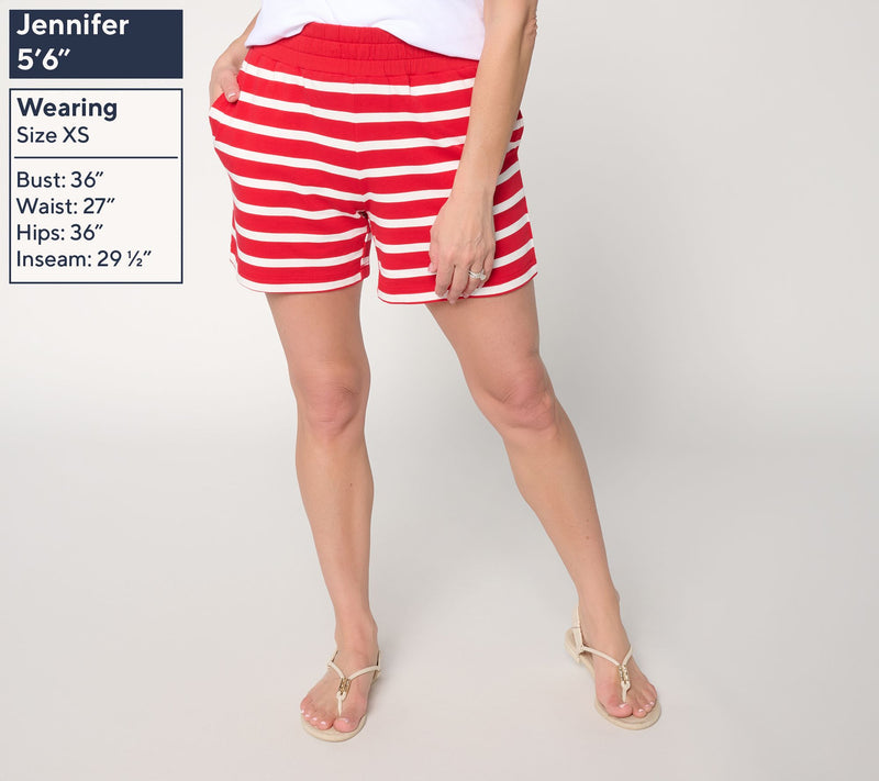 Liberty Belles by Kim Gravel French Terry 5" Coastal Short — View 2