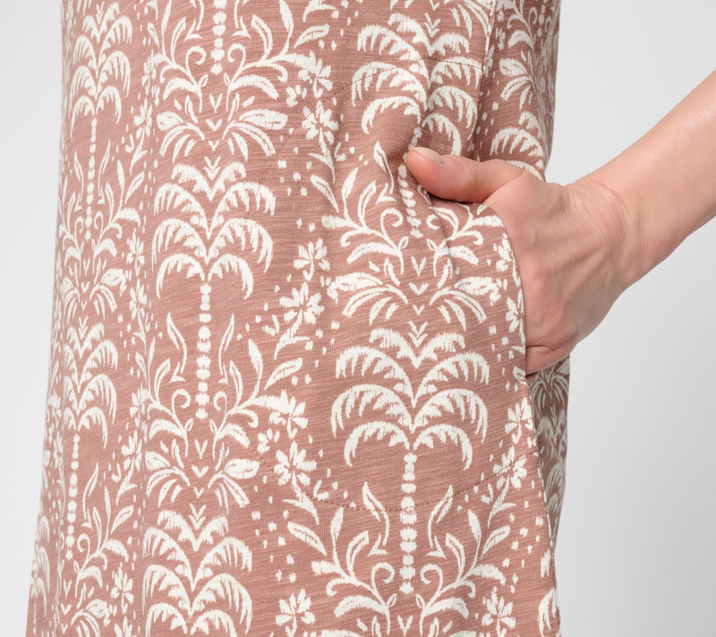 Belle Beach by Kim Gravel Petite Slub Knit Palm Maxi Dress — View 5