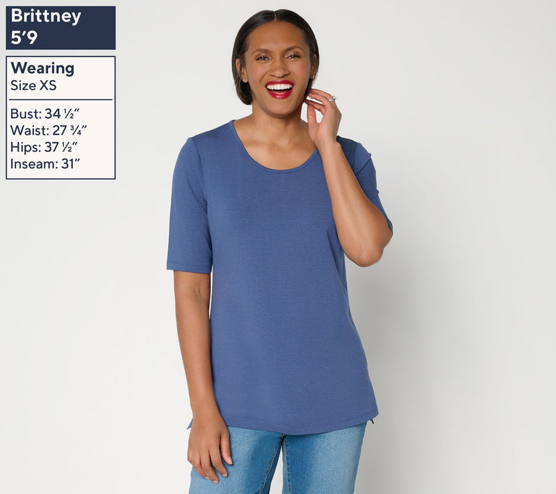 Denim & Co. Essentials Regular So Soft Jersey 2-Pack Tunics — View 3