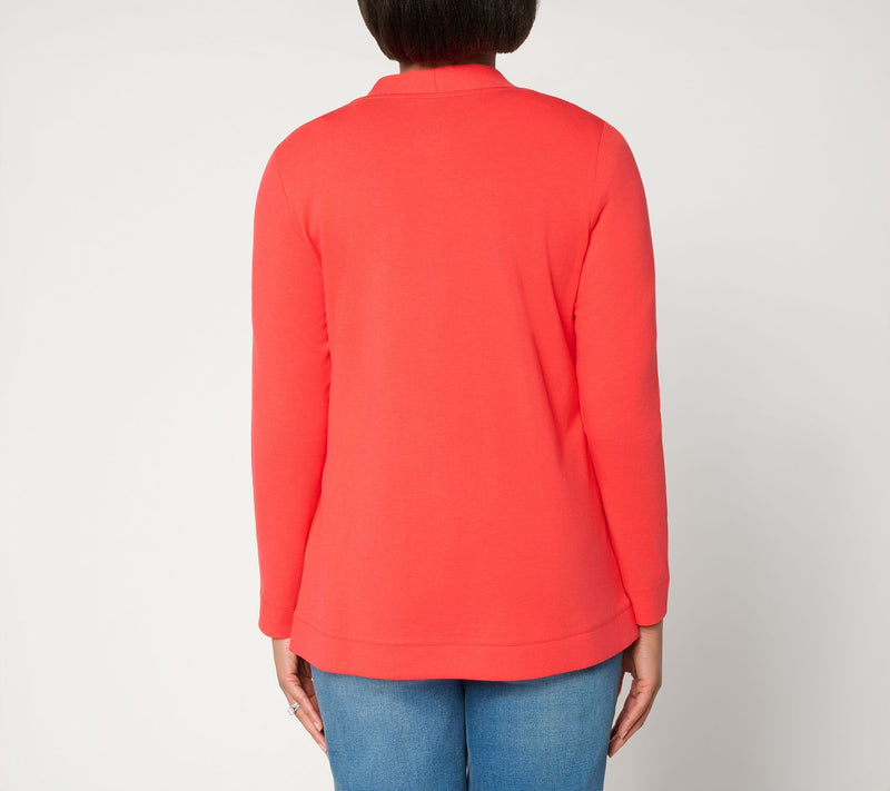 Denim & Co. Essentials So Soft Jersey Open Front Cardigan — View 4