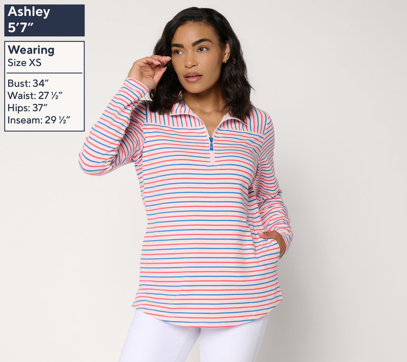 Liberty Belles by Kim Gravel Nauticana Half Zip Top — View 2