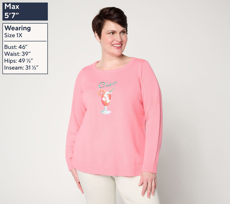 Belle Beach by Kim Gravel Ciao Bella Cheers to Summer Sweater — View 2