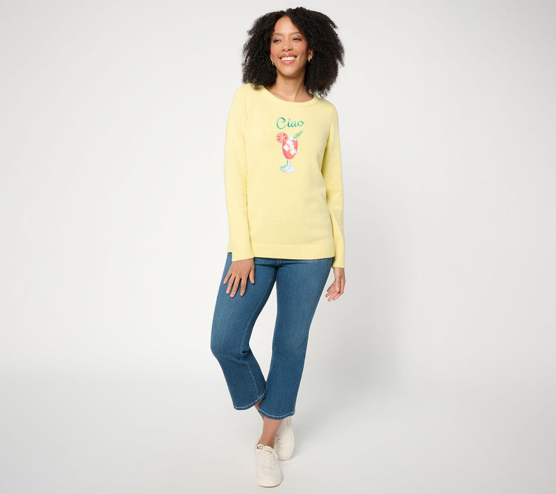 Belle Beach by Kim Gravel Ciao Bella Cheers to Summer Sweater — View 5