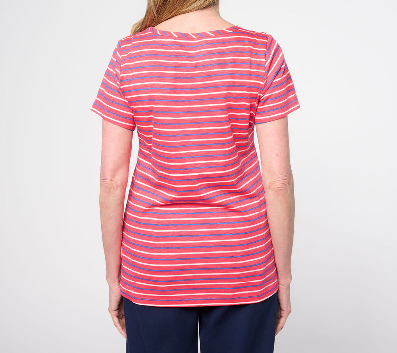 Liberty Belles by Kim Gravel Slub Knit Nauticana Short Sleeve Tee — View 3