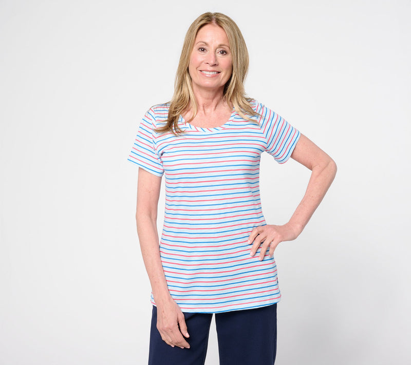 Liberty Belles by Kim Gravel Slub Knit Nauticana Short Sleeve Tee — View 13