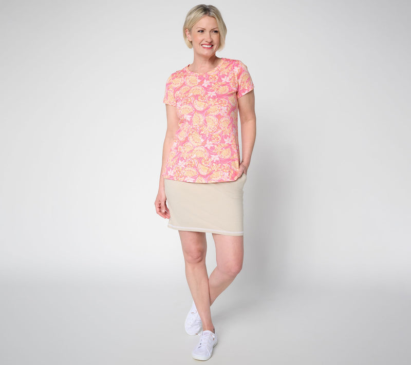 Belle Beach by Kim Gravel Slub Knit Coastal Canvas Top — View 7