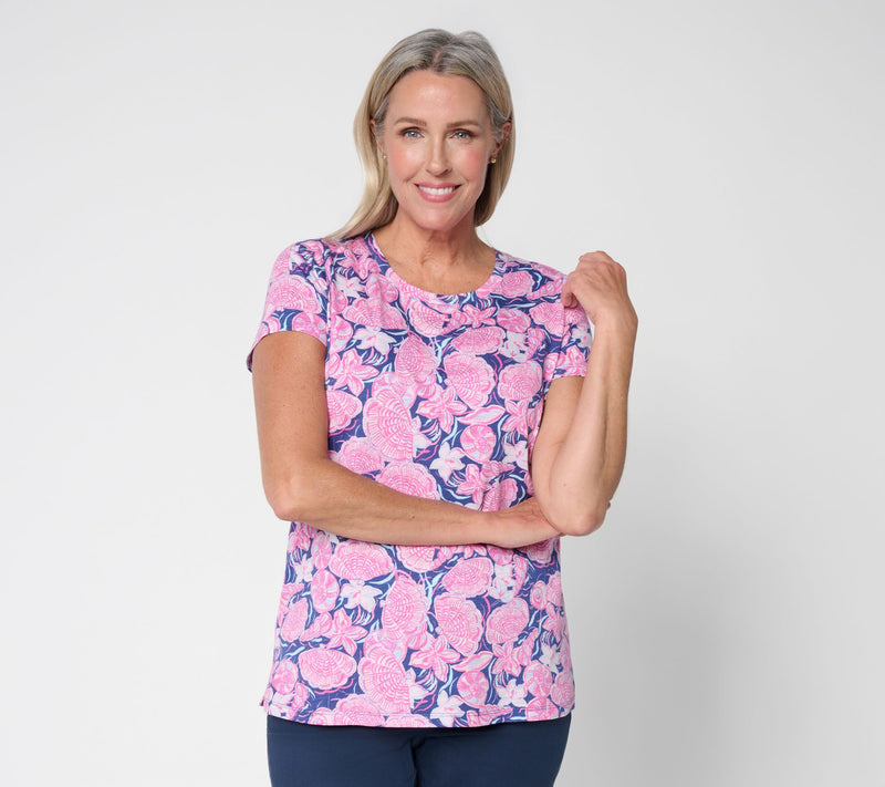 Belle Beach by Kim Gravel Slub Knit Coastal Canvas Top — View 14
