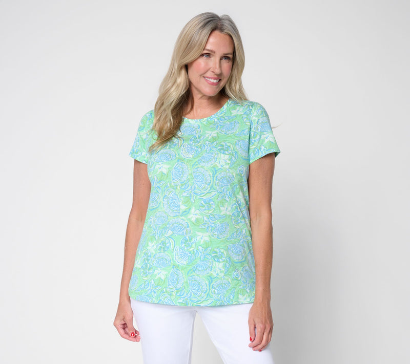 Belle Beach by Kim Gravel Slub Knit Coastal Canvas Top — Main view