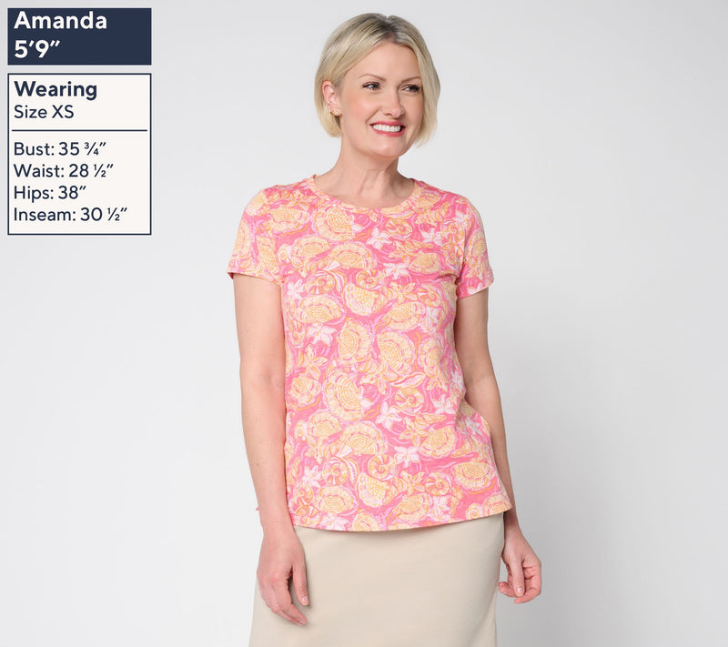 Belle Beach by Kim Gravel Slub Knit Coastal Canvas Top — View 5
