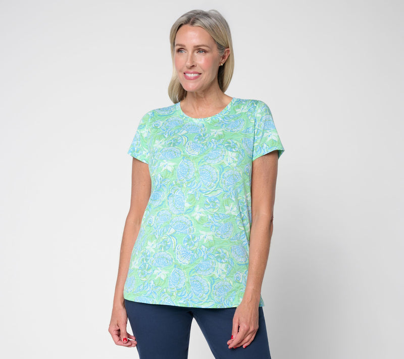 Belle Beach by Kim Gravel Slub Knit Coastal Canvas Top — View 15