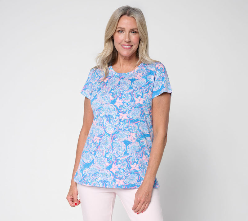 Belle Beach by Kim Gravel Slub Knit Coastal Canvas Top — View 17