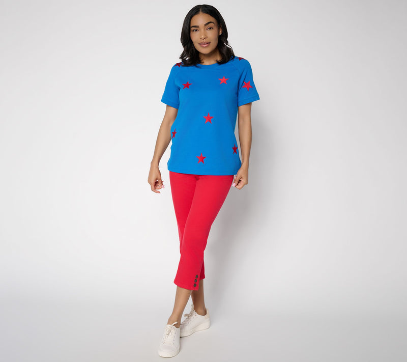 Liberty Belles by Kim Gravel French Terry Star Power Short Sleeve — View 5