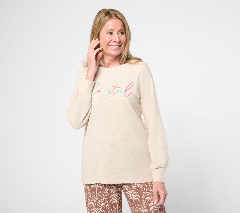 Belle Beach by Kim Gravel Sweatshirt Slub Coastal Crush Top — View 16
