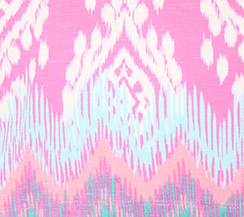 Belle Beach by Kim Gravel Slub Knit Ocean Ikat Border Print Hoodie — View 2