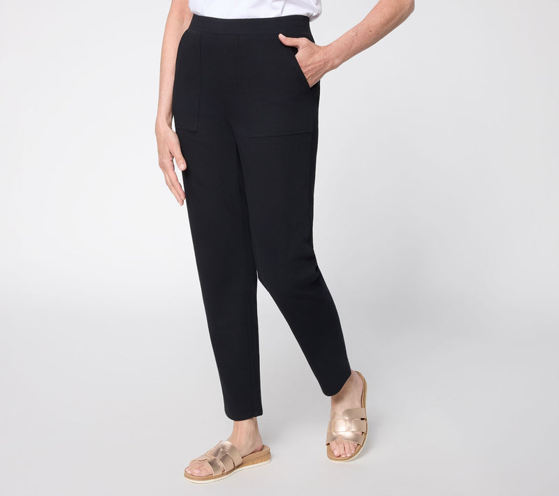 Denim & Co. Petite Comfy Knit Air Pull-On Tapered Ankle Pants — View 15