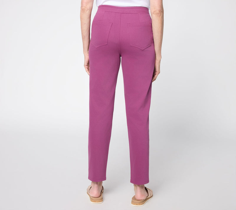 Denim & Co. Petite Comfy Knit Air Pull-On Tapered Ankle Pants — View 4
