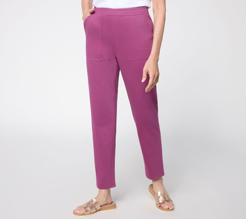 Denim & Co. Petite Comfy Knit Air Pull-On Tapered Ankle Pants — Main view