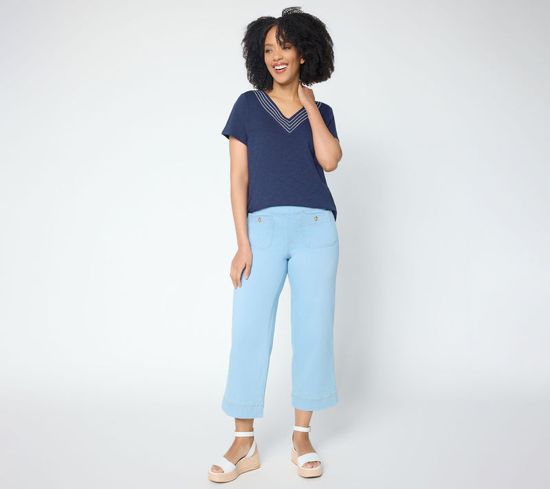 Belle by Kim Gravel Regular TripleLuxe Denim Patch Pocket Jean — View 5
